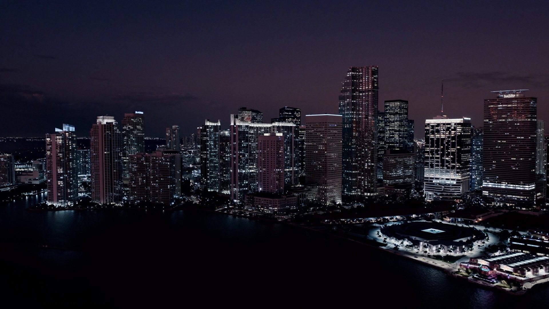Miami skyline at dusk